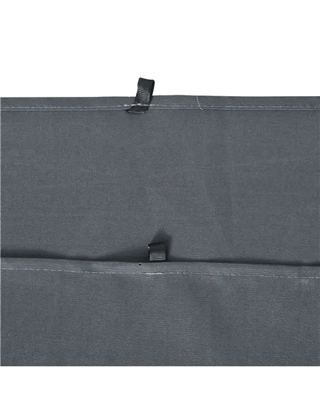 Outsunny Replacement Gazebo Curtains 4-Panel Sidewalls with Zipper for 3 x 3 (M) Yard Gazebos Canopy Tent, Dark Grey