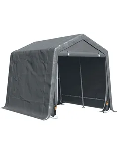 Outsunny 9 X 7.5ft Temporary Outdoor Equipment Shed - Dark Grey