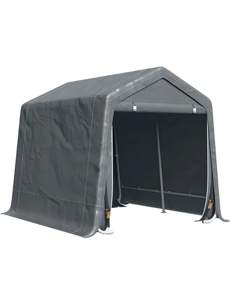 Outsunny 9 X 7.5ft Temporary Outdoor Equipment Shed - Dark Grey
