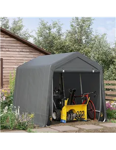 Outsunny 9 X 7.5ft Temporary Outdoor Equipment Shed - Dark Grey 2