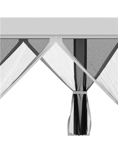 Outsunny 3.2m Pop Up Gazebo Hexagonal Canopy Tent Outdoor Sun Protection with Mesh Sidewalls, Handy Bag, Light Grey