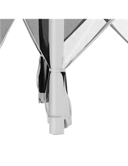 Outsunny 3.2m Pop Up Gazebo Hexagonal Canopy Tent Outdoor Sun Protection with Mesh Sidewalls, Handy Bag, Light Grey