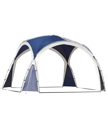 Outsunny 3.5 x 3.5M Camping Gazebo, Outdoor Event Shelter Dome Tent Garden Sun Shelter Patio Spire Arc Pavilion Camp Sun Shade T