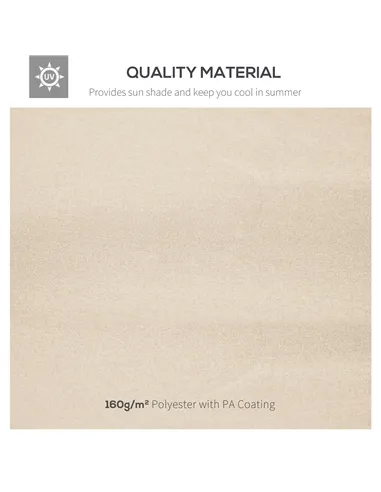 Outsunny 3x3(m) Replacement Gazebo Canopy, Double Tier Roof Top for Garden, Patio, Outdoor, Beige (TOP ONLY)