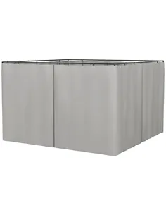 Outsunny Set of Four 3 x 3m Gazebo Replacement Walls - Light Grey