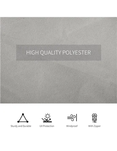 Outsunny Set of Four 3 x 3m Gazebo Replacement Walls - Light Grey