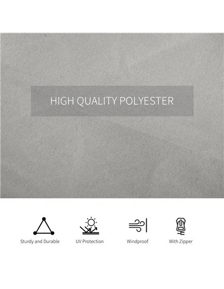 Outsunny Set of Four 3 x 3m Gazebo Replacement Walls - Light Grey