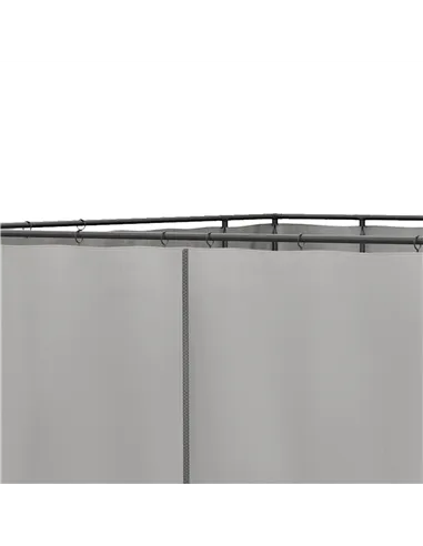 Outsunny Set of Four 3 x 3m Gazebo Replacement Walls - Light Grey