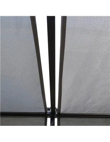 Outsunny 3 x 3(m) Steel Pergola Gazebo with Retractable Roof, Garden Gazebo Canopy Sun Shade Shelter for Outdoor, Deck, Patio, D