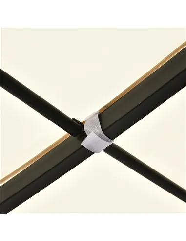 Outsunny 4 x 3 Meters Canopy Metal Wall Gazebo Awning Garden Marquee Shelter Door Porch - Cream