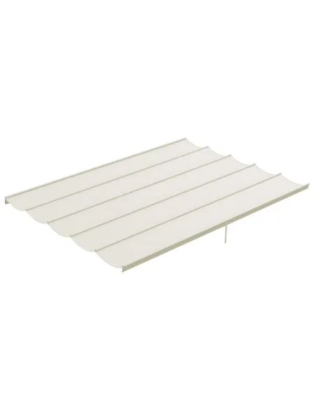 Outsunny Retractable Pergola Shade Cover, Replacement Canopy for 4 x 3 (m) Pergola, Retractable Roof, Cream White