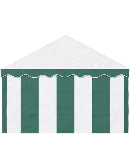 Outsunny 4 x 4m Garden Gazebo with Sides, Galvanised Marquee Party Tent with Four Windows and Double Doors, for Parties, Wedding