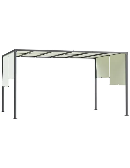 Outsunny 3 x 4m Outdoor Garden Pergola - Cream White