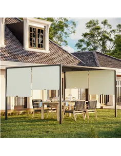 Outsunny 3 x 4m Outdoor Garden Pergola - Cream White 2