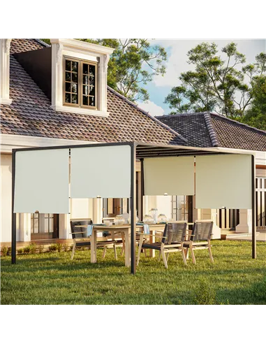 Outsunny 3 x 4m Outdoor Garden Pergola - Cream White