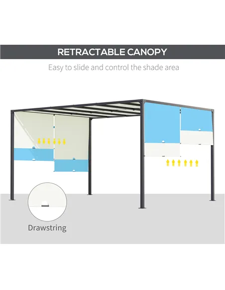 Outsunny 3 x 4m Outdoor Garden Pergola - Cream White