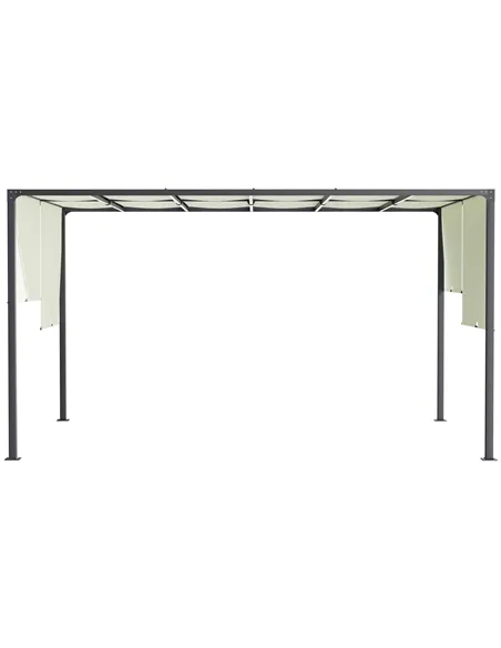 Outsunny 3 x 4m Outdoor Garden Pergola - Cream White