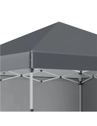 Outsunny 3 x 3 (M) Pop Up Gazebo, UPF 30+ with 2 Sidewalls, Leg Weight Bags and Wheeled Bag, Height Adjustable Party Tent Event 
