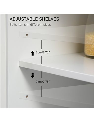 HOMCOM Kitchen Island on Wheels, Mobile Storage Trolley, Rolling Kitchen Cart with Rubber Wood Top, 2-Door Cabinets, 2 Drawers, 