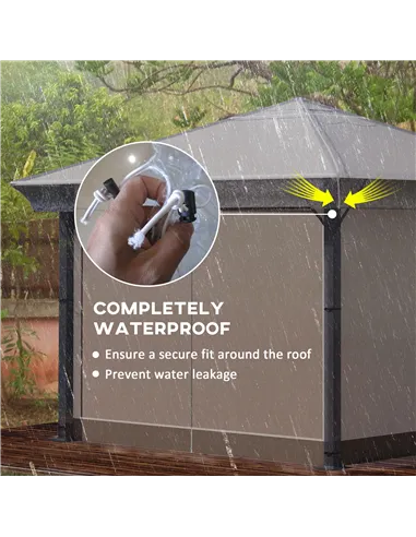Outsunny 3 x 3 (m) Gazebo Protective Cover, Waterproof Cover for Gazebo, Canopy, and Tent