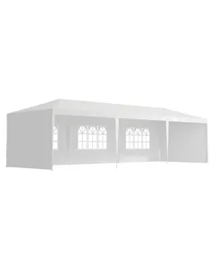Outsunny Garden Gazebo Marquee Party Wedding Tent Canopy (9m x 3m) - White