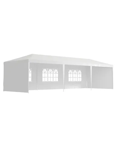 Outsunny Garden Gazebo Marquee Party Wedding Tent Canopy (9m x 3m) - White