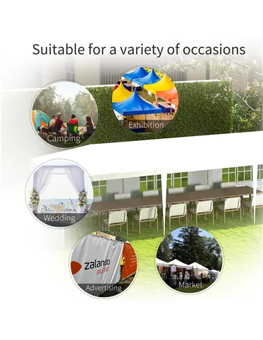 Outsunny Garden Gazebo Marquee Party Wedding Tent Canopy (9m x 3m) - White