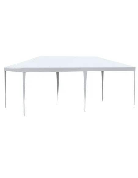Outsunny 6 x 3 m Party Tent Gazebo Marquee Outdoor Patio Canopy Shelter with Windows and Side Panels White