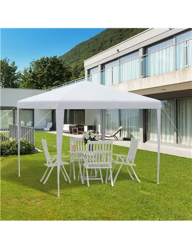 Outsunny 2.7m x 2.7m Garden Gazebo Marquee Party Tent Wedding Canopy Outdoor, White