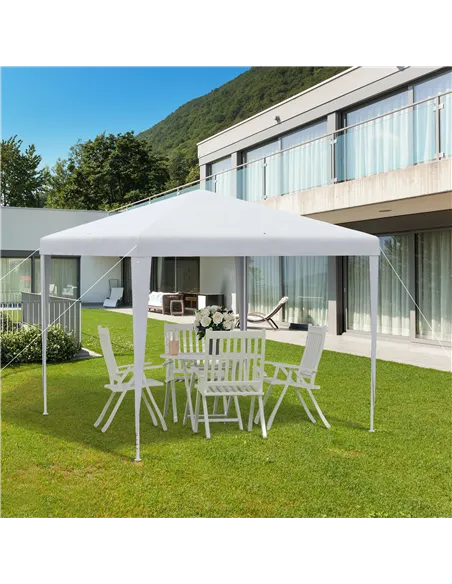 Outsunny 2.7m x 2.7m Garden Gazebo Marquee Party Tent Wedding Canopy Outdoor, White