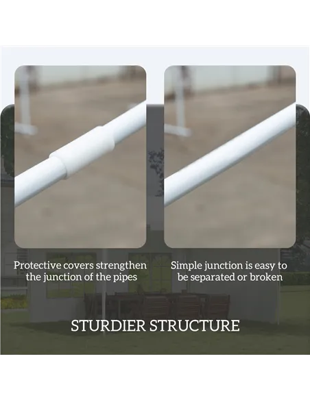 Outsunny 3 x 4 m Garden Gazebo Shelter Marquee Party Tent with 2 Sidewalls for Patio Yard Outdoor - White