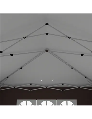 Outsunny 3 x 6 m Pop Up Gazebo with Sides and Windows, Height Adjustable Wedding Camping Party Tent Canopy Marquee with Storage 