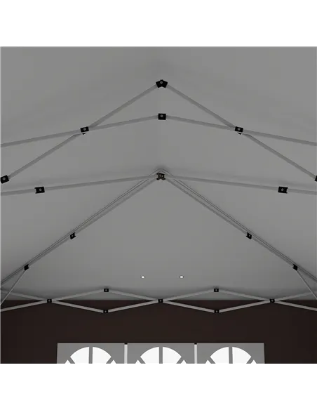 Outsunny 3 x 6 m Pop Up Gazebo with Sides and Windows, Height Adjustable Wedding Camping Party Tent Canopy Marquee with Storage 