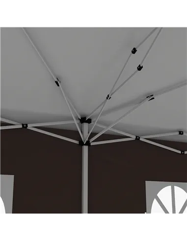 Outsunny 3 x 6 m Pop Up Gazebo with Sides and Windows, Height Adjustable Wedding Camping Party Tent Canopy Marquee with Storage 