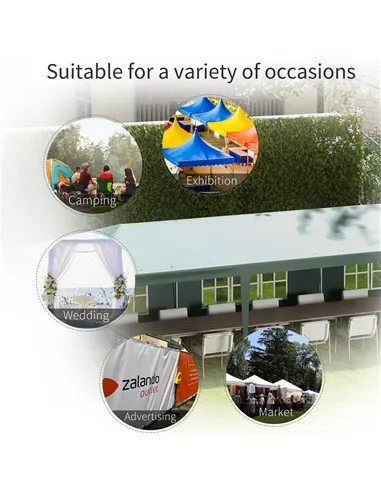 Outsunny Garden Gazebo Marquee Party Wedding Tent Canopy (9m x 3m) - Green