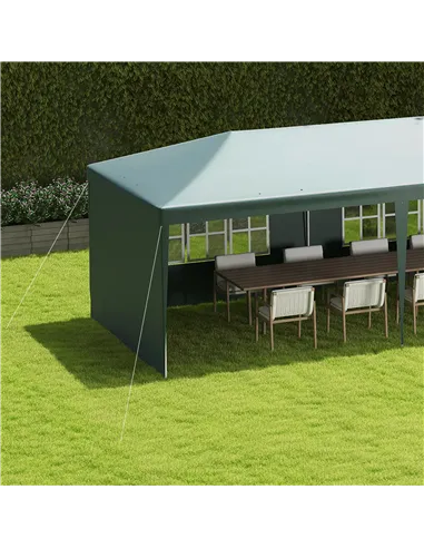 Outsunny Garden Gazebo Marquee Party Wedding Tent Canopy (9m x 3m) - Green