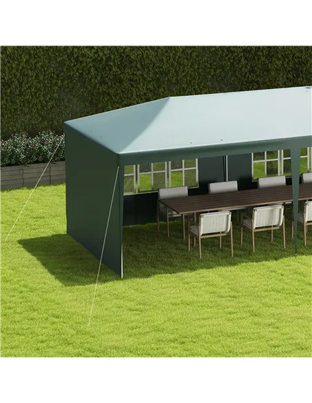 Outsunny Garden Gazebo Marquee Party Wedding Tent Canopy (9m x 3m) - Green