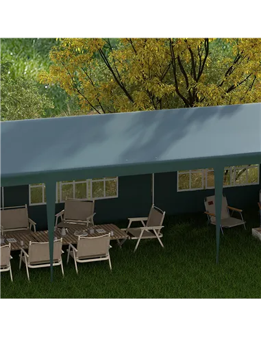 Outsunny Garden Gazebo Marquee Party Wedding Tent Canopy (9m x 3m) - Green