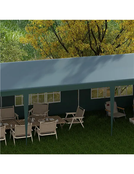 Outsunny Garden Gazebo Marquee Party Wedding Tent Canopy (9m x 3m) - Green