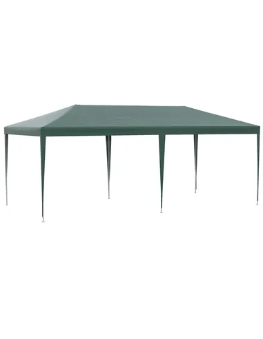 Outsunny 6x3 m Party Tent Gazebo Marquee Outdoor Patio Canopy Shelter with Windows and Side Panels, Green