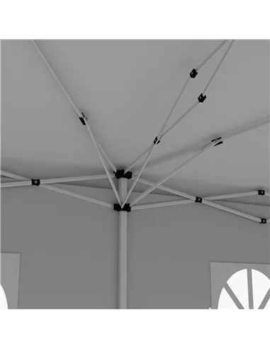 Outsunny 3 x 6 m Garden Pop Up Gazebo, Wedding Party Tent Marquee, Water Resistant Awning Canopy with Sidewalls, Windows, Carry 