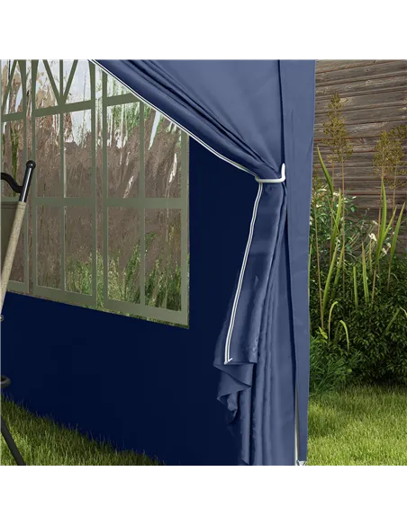 Outsunny 3 x 3(m) Pop Up Gazebo, Water and UV Resistant Party Tent Camping Canopy Marquee with Carry Bag, Blue