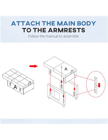 HOMCOM Linen-Look Single Chair Bed - Blue