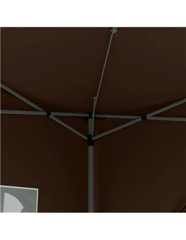 Outsunny 3 x 3 m Pop Up Gazebo, Wedding Party Canopy Tent Marquee with Carry Bag and Windows, Coffee