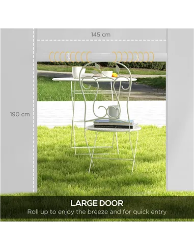 Outsunny Gazebo Side Panels, 2 Pack Sides Replacement, for 3x3(m) or 3x6m Pop Up Gazebo, with Windows and Doors, White