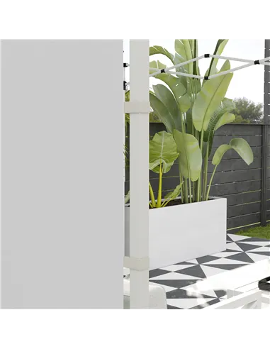 Outsunny Gazebo Side Panels, 2 Pack Sides Replacement, for 3x3(m) or 3x6m Pop Up Gazebo, with Windows and Doors, White