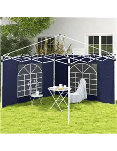 Outsunny Set of Two 195 x 295cm Replacement Gazebo Side Walls - Blue 2