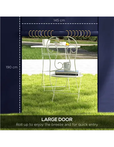 Outsunny Set of Two 195 x 295cm Replacement Gazebo Side Walls - Blue