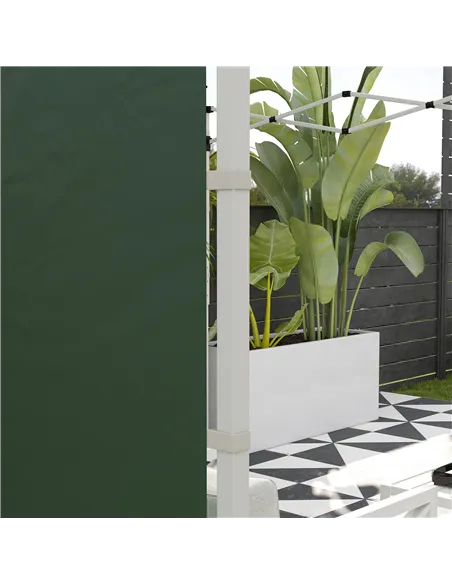 Outsunny Gazebo Side Panels, 2 Pack Sides Replacement, for 3x3(m) or 3x6m Pop Up Gazebo, with Windows and Doors, Green