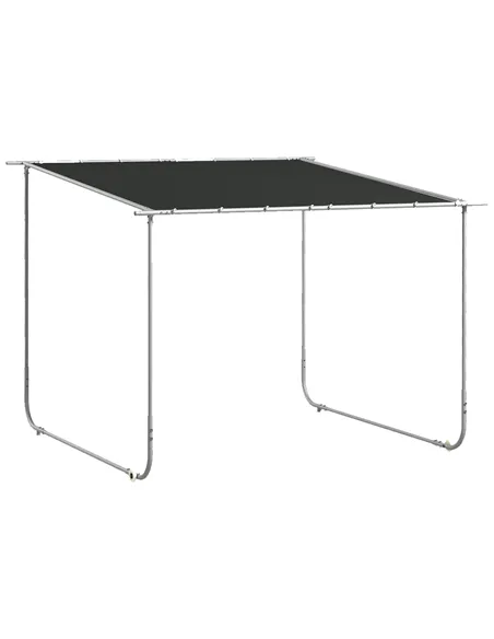 Outsunny 3 x 3(m) Mobile Pergola Kit, Portable Garden Gazebo with Wheels, Sandbags, Steel Frame, UV-Resistant